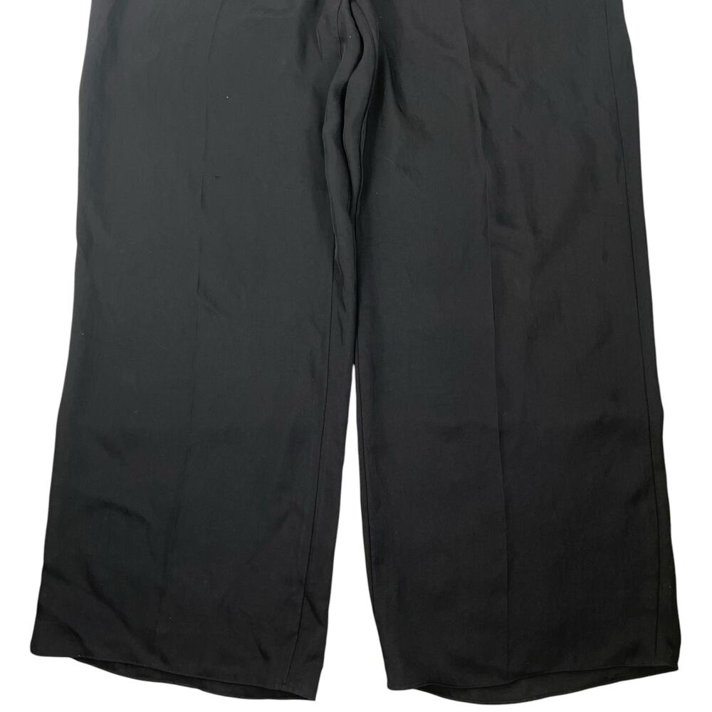 Theory Wide Leg Cropped Pants Washed Twill Navy Blue Size 00 - Picture 6 of 11